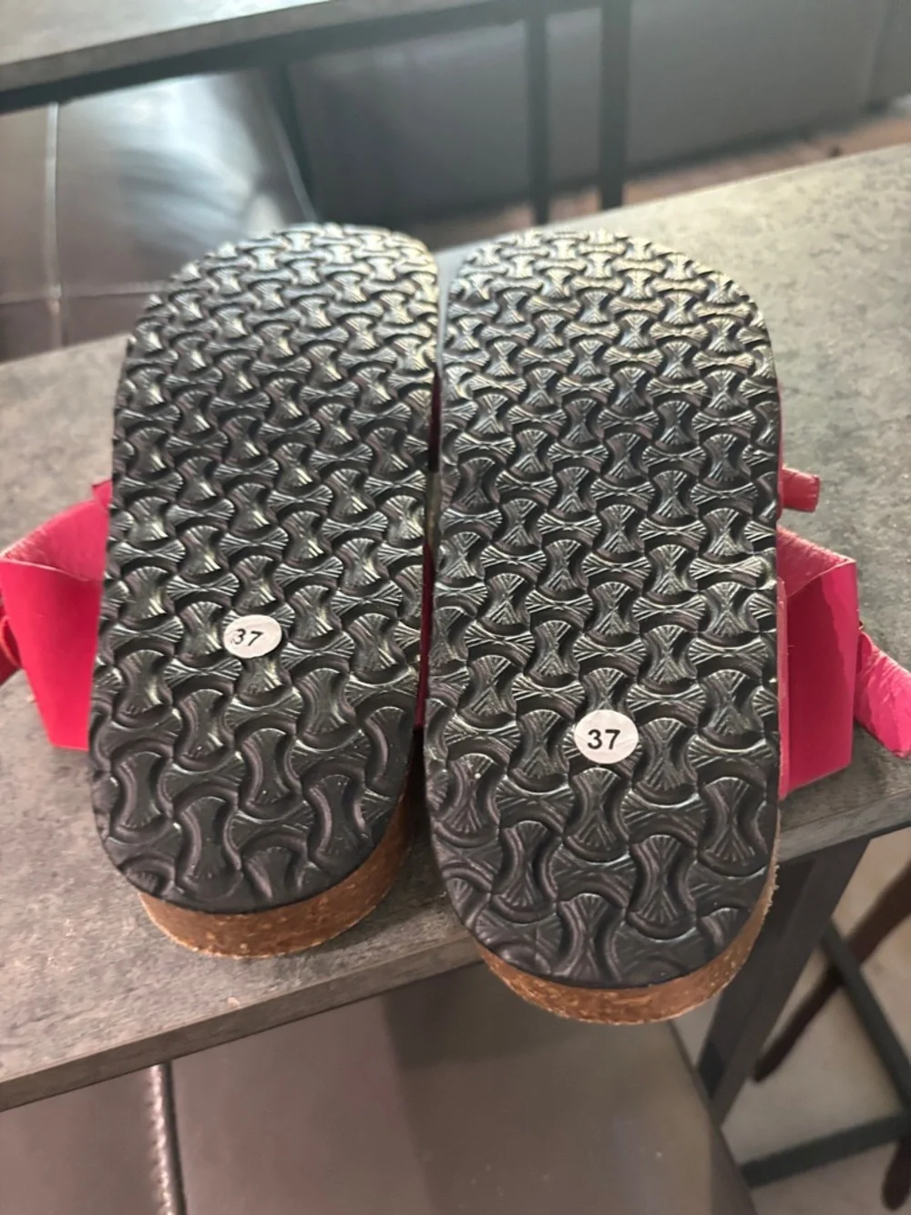 Birkenstock Hot Pink Crisscross Buckle Sandals - Picture 3 of 3